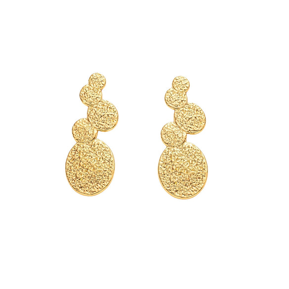 Wholesale Stainless Steel Geometric Fashion Antiallergy Earrings With Electroplating Treatment