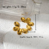 Wholesale Stainless Steel Geometric Fashion Antiallergy Earrings With Electroplating Treatment