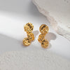 Wholesale Stainless Steel Geometric Fashion Antiallergy Earrings With Electroplating Treatment