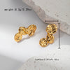 Wholesale Stainless Steel Geometric Fashion Antiallergy Earrings With Electroplating Treatment