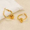 Wholesale Stainless Steel Geometric Fashion Earrings For Women With Electroplating Design