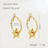Wholesale Stainless Steel Geometric Fashion Earrings For Women With Electroplating Design