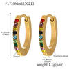 Wholesale 316L Stainless Steel Geometric Fashion Earrings For Women With Electroplating