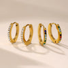 Wholesale 316L Stainless Steel Geometric Fashion Earrings For Women With Electroplating