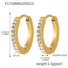 Wholesale 316L Stainless Steel Geometric Fashion Earrings For Women With Electroplating