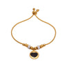 Wholesale 316L Stainless Steel Geometric Fashion Electroplated Enamel Glaze Zircon Women's Love Bracelet Jewelry