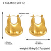 Wholesale 316L Stainless Steel Geometric Fashion Highpolished Gold Plated Women's Earrings