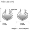 Wholesale 316L Stainless Steel Geometric Fashion Highpolished Gold Plated Women's Earrings