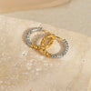 Wholesale Stainless Steel Geometric Fashion Minimalist Embossed Electroplated Women's Earrings