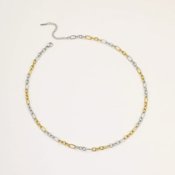 Wholesale Stainless Steel Geometric Fashion Necklace For Women With Electroplating