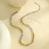 Wholesale Stainless Steel Geometric Fashion Necklace For Women With Electroplating