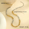 Wholesale Stainless Steel Geometric Fashion Necklace For Women With Electroplating