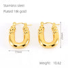 Wholesale Stainless Steel Geometric Fashion Retro Earrings For Women With Electroplating Design