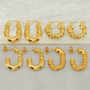 Wholesale Stainless Steel Geometric Fashion Retro Earrings For Women With Electroplating Design
