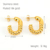 Wholesale Stainless Steel Geometric Fashion Retro Earrings For Women With Electroplating Design