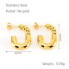 Wholesale Stainless Steel Geometric Fashion Retro Earrings For Women With Electroplating Design