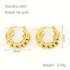 Wholesale Stainless Steel Geometric Fashion Retro Earrings For Women With Electroplating Design