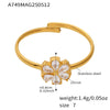 Wholesale 316L Stainless Steel Geometric Fashion Ring Electroplated Jewelry