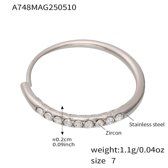 Wholesale 316L Stainless Steel Geometric Fashion Ring Electroplated Jewelry