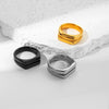 Wholesale Stainless Steel Geometric Fashion Ring Unisex With Electroplating
