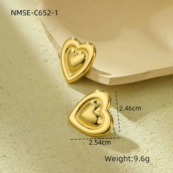 Wholesale Stainless Steel Geometric Fashion Tassel Earrings With Electroplating