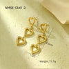 Wholesale Stainless Steel Geometric Fashion Tassel Earrings With Electroplating