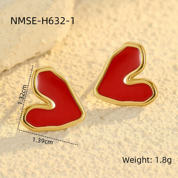 Wholesale Stainless Steel Geometric Fashion Tassel Earrings With Electroplating