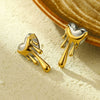 Wholesale Stainless Steel Geometric Fashion Tassel Earrings With Electroplating