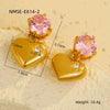 Wholesale Stainless Steel Geometric Fashion Tassel Earrings With Electroplating