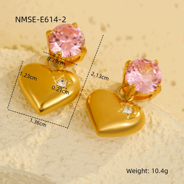 Wholesale Stainless Steel Geometric Fashion Tassel Earrings With Electroplating