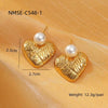Wholesale Stainless Steel Geometric Fashion Tassel Earrings With Electroplating