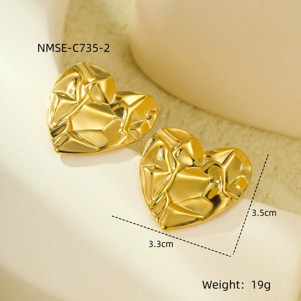 Wholesale Stainless Steel Geometric Fashion Tassel Earrings With Electroplating