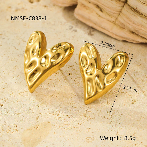 Wholesale Stainless Steel Geometric Fashion Tassel Earrings With Electroplating