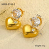 Wholesale Stainless Steel Geometric Fashion Tassel Earrings With Electroplating