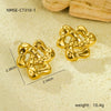 Wholesale Stainless Steel Geometric Fashion Tassel Earrings With Electroplating