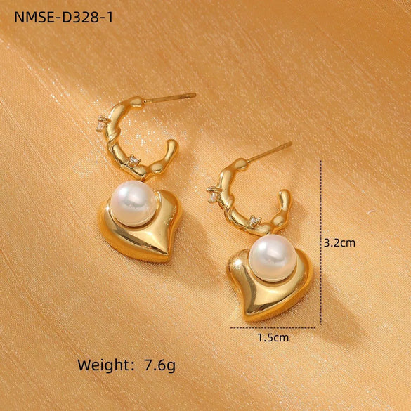 Wholesale Stainless Steel Geometric Fashion Tassel Earrings With Electroplating