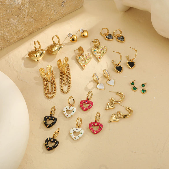 Wholesale Stainless Steel Geometric Fashion Tassel Earrings With Electroplating