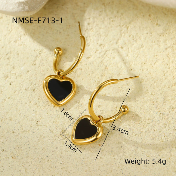 Wholesale Stainless Steel Geometric Fashion Tassel Earrings With Electroplating