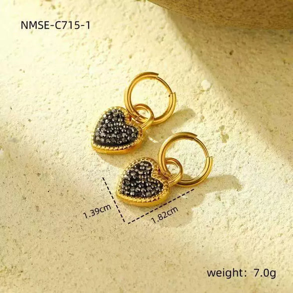 Wholesale Stainless Steel Geometric Fashion Tassel Earrings With Electroplating