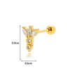 Wholesale Stainless Steel Geometric Fashion Women's Electroplated Cartilage Ear Studs