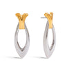 Wholesale Stainless Steel Geometric Fish Earrings Electroplated Women's Jewelry