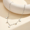 Wholesale Stainless Steel Geometric Fivepointed Star Electroplated Calendering Chain Necklace For Women