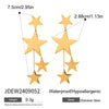 Wholesale Stainless Steel Geometric Fivepointed Star Tassel Earrings Electroplated For Women
