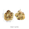 Wholesale Stainless Steel Geometric Flower Electroplated Earrings For Women