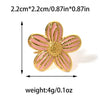 Wholesale Stainless Steel Geometric Flower Ring With Electroplating