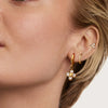 Wholesale Stainless Steel Geometric Four Awn Star Earrings With Electroplating For Women