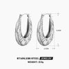 Wholesale Stainless Steel Geometric French Retro Electroplated Women's Earrings