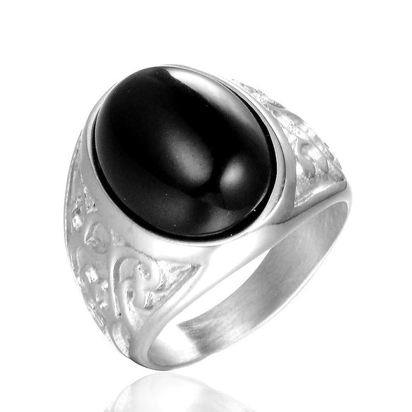 Wholesale Stainless Steel Geometric Gem Ring With Polishing Treatment