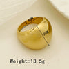 Wholesale Stainless Steel Geometric Goldplated Fashion Waterproof Women's Ring