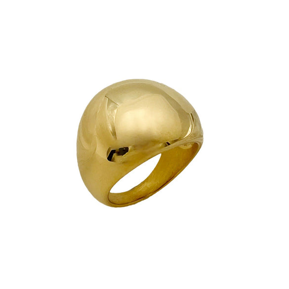 Wholesale Stainless Steel Geometric Goldplated Fashion Waterproof Women's Ring